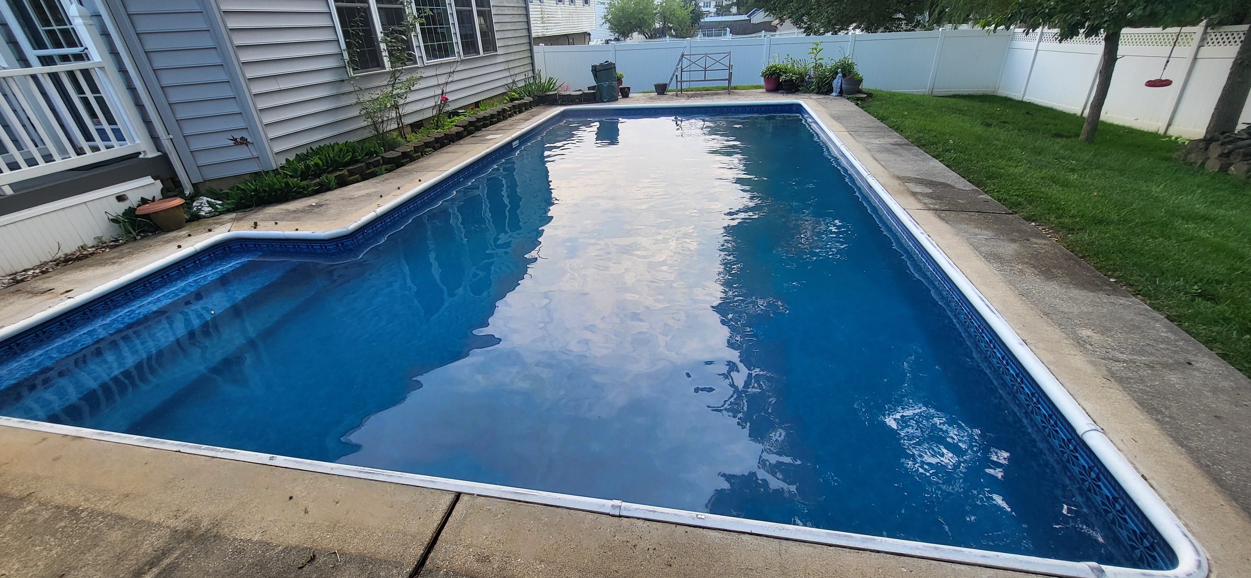 Crystal clear pool after service